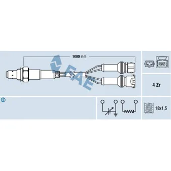 Sonde lambda FAE 77124