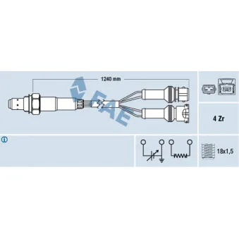 Sonde lambda FAE 77125