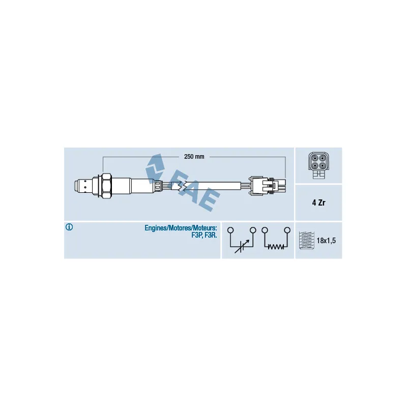 Sonde lambda FAE 77129