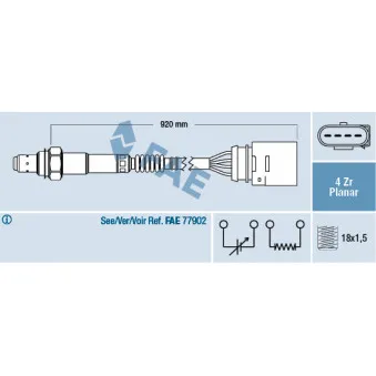 Sonde lambda FAE 77142