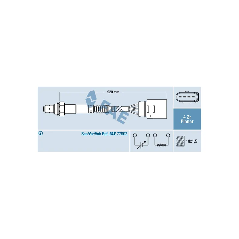 Sonde lambda FAE 77142