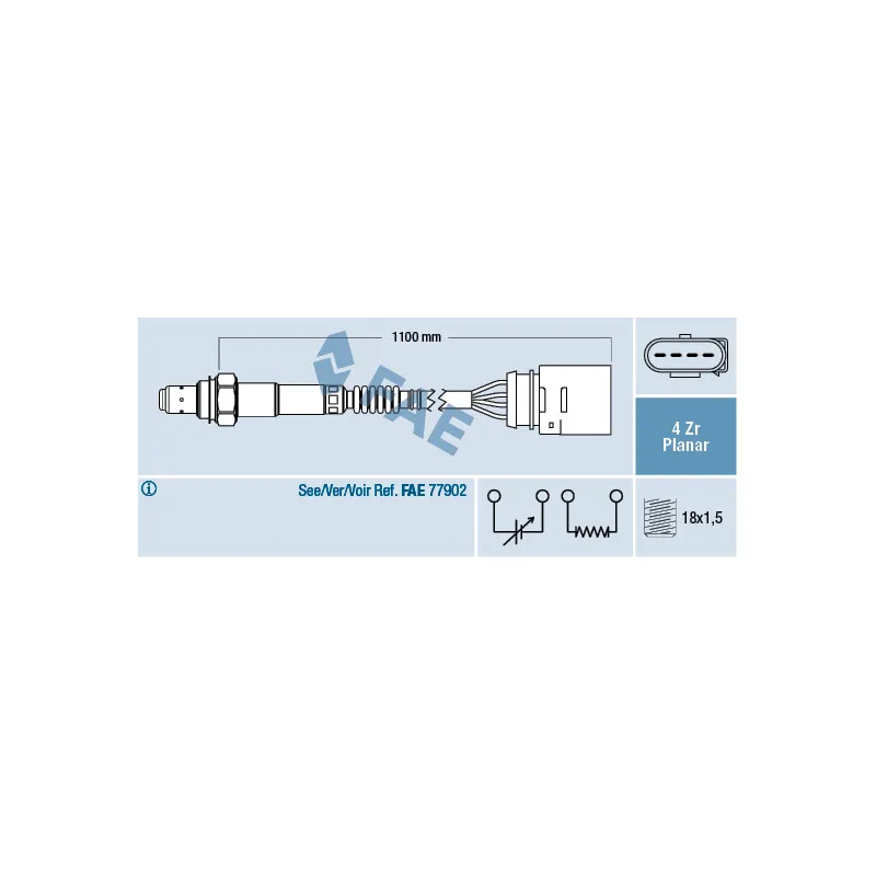 Sonde lambda FAE 77143