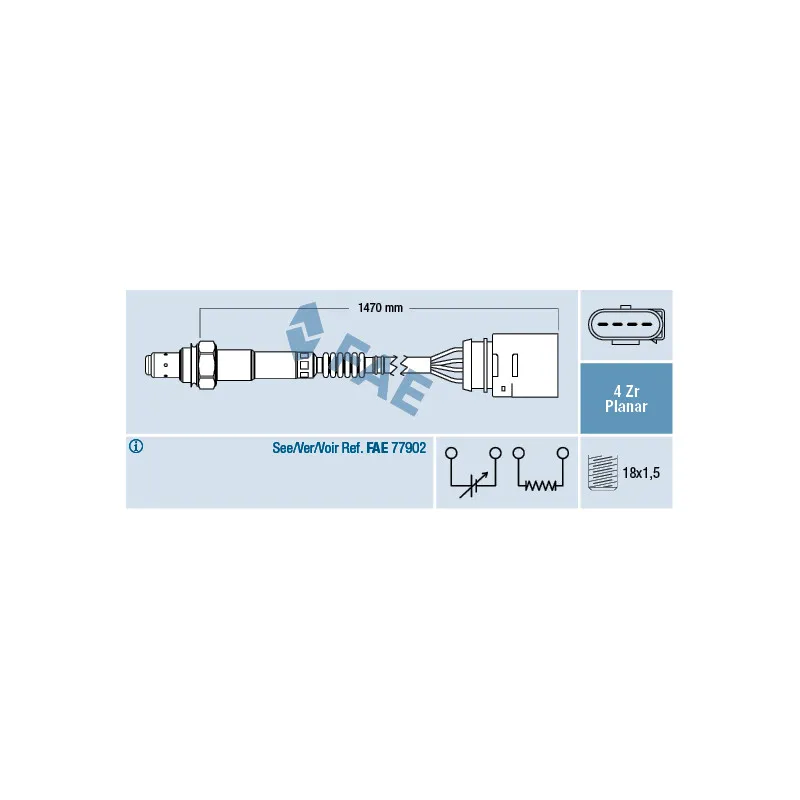 Sonde lambda FAE 77145