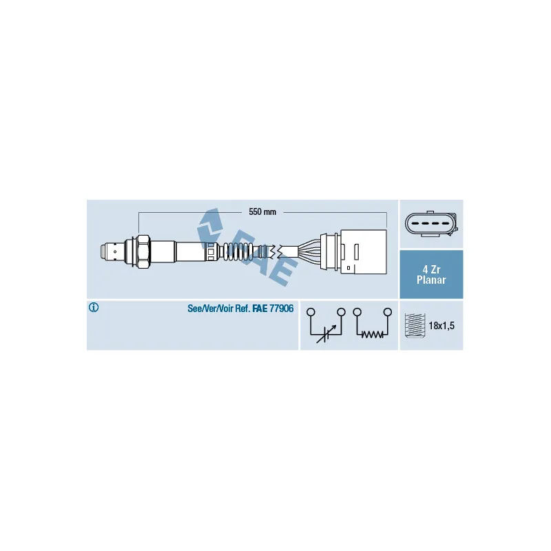 Sonde lambda FAE 77148