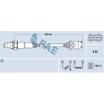 Sonde lambda FAE 77165