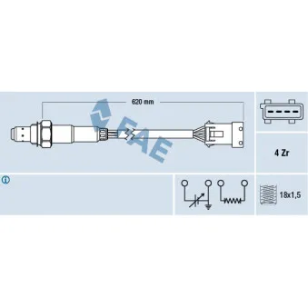 Sonde lambda FAE 77166