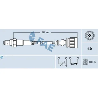 Sonde lambda FAE 77172