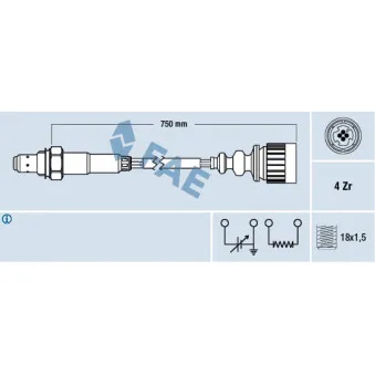 Sonde lambda FAE 77176