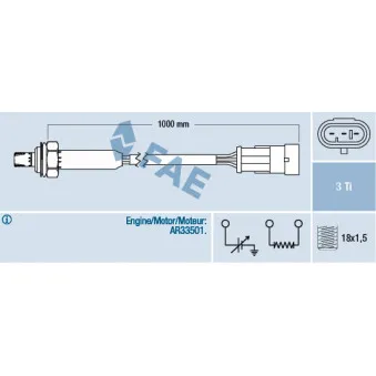 Sonde lambda FAE 77182