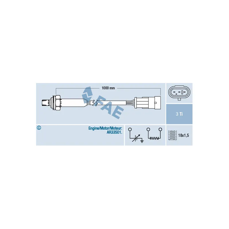 Sonde lambda FAE 77182