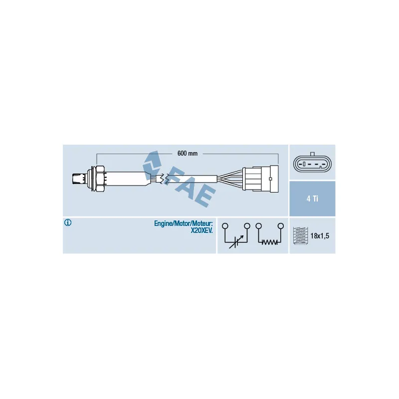 Sonde lambda FAE 77183