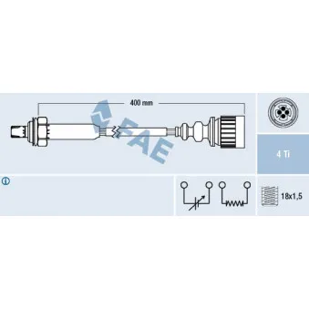 Sonde lambda FAE 77187