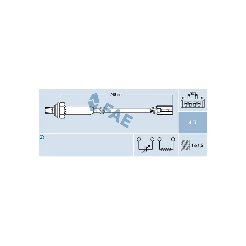Sonde lambda FAE 77189