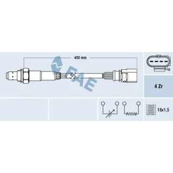 Sonde lambda FAE 77198