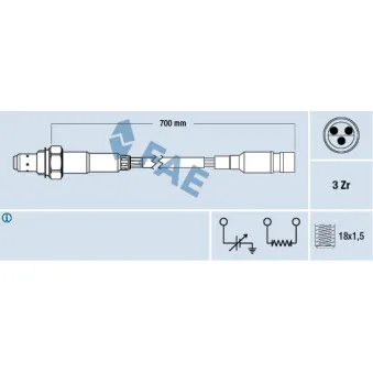 Sonde lambda FAE 77199