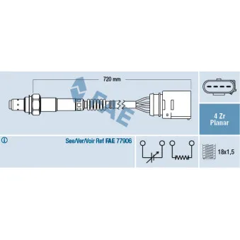 Sonde lambda FAE 77204