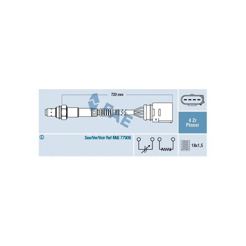 Sonde lambda FAE 77204