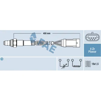 Sonde lambda FAE 77206