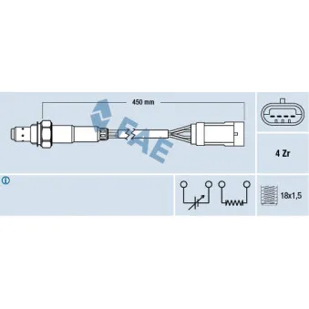 Sonde lambda FAE 77207