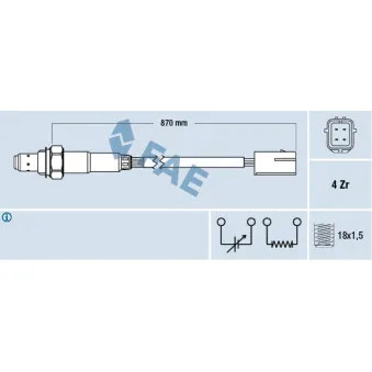 Sonde lambda FAE 77214