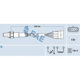 Sonde lambda FAE 77221