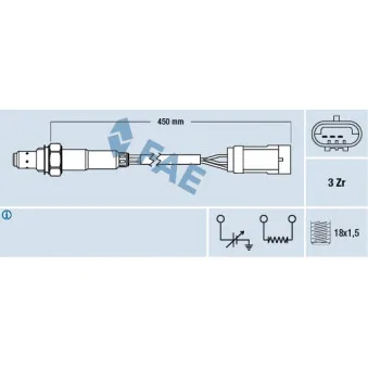 Sonde lambda FAE 77222