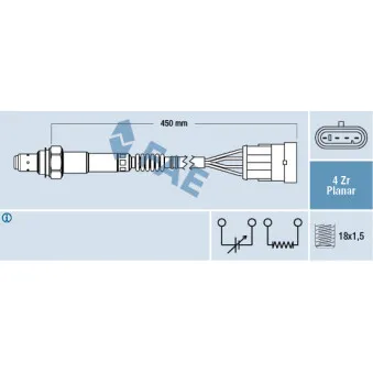 Sonde lambda FAE 77224