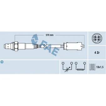Sonde lambda FAE 77266