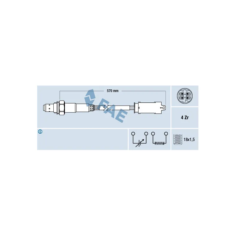 Sonde lambda FAE 77266