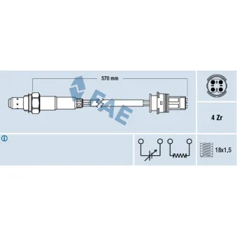 Sonde lambda FAE 77268