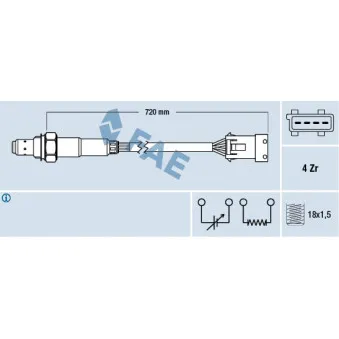 Sonde lambda FAE 77280