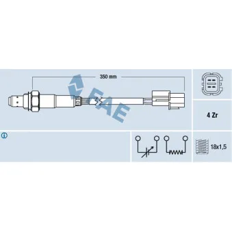Sonde lambda FAE 77287