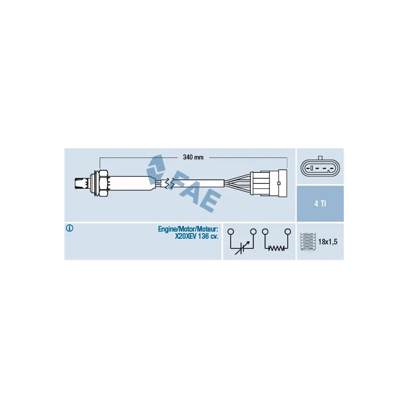 Sonde lambda FAE 77300
