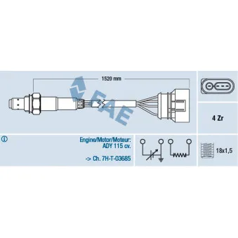 Sonde lambda FAE 77301