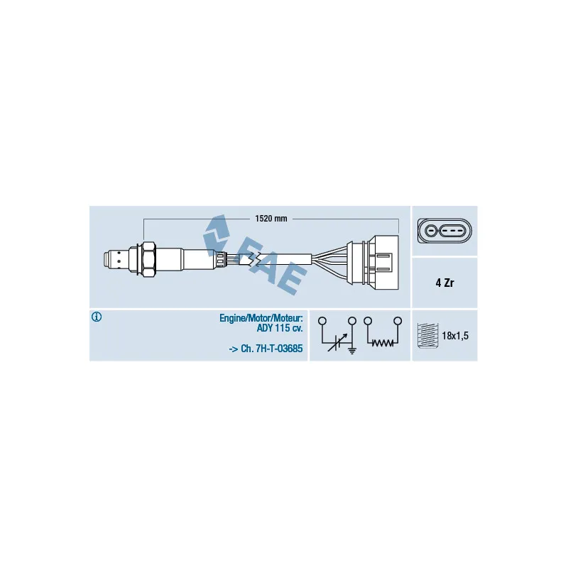 Sonde lambda FAE 77301