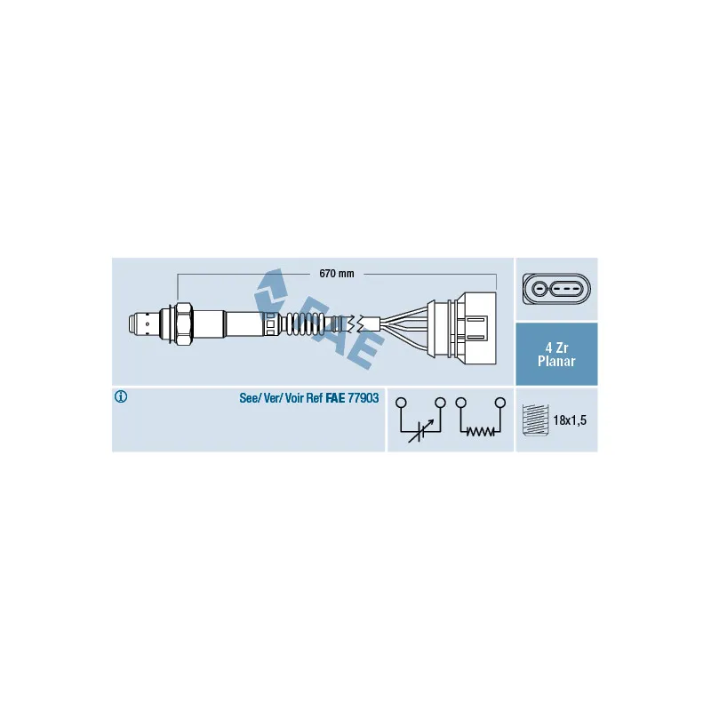 Sonde lambda FAE 77302