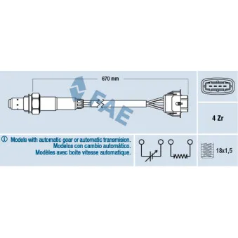 Sonde lambda FAE 77304