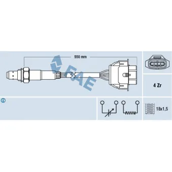 Sonde lambda FAE 77342