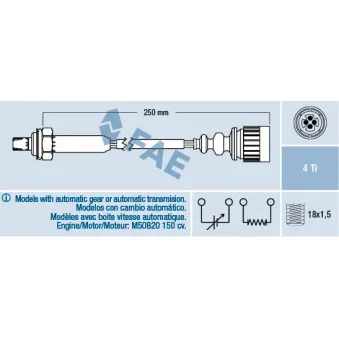 Sonde lambda FAE 77355