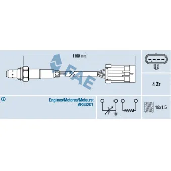 Sonde lambda FAE 77361