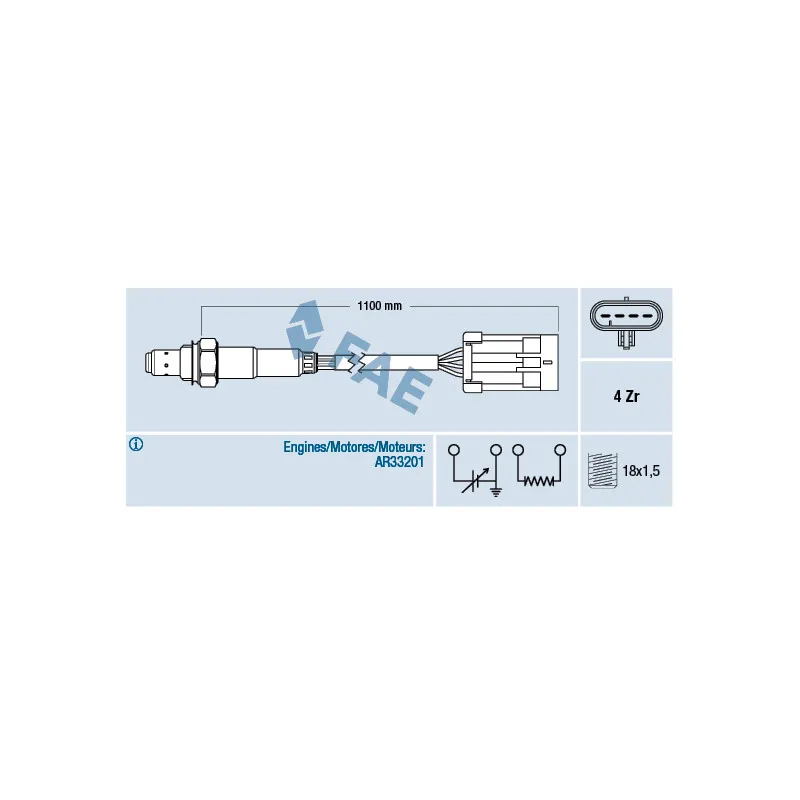 Sonde lambda FAE 77361