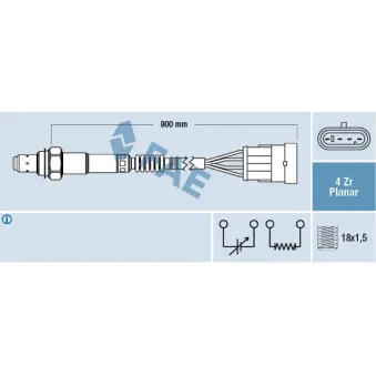 Sonde lambda FAE 77362