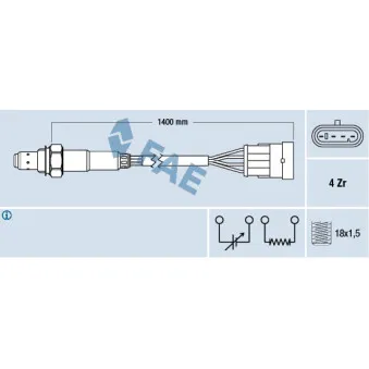 Sonde lambda FAE 77364