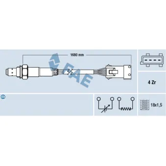 Sonde lambda FAE 77374
