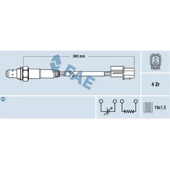 Sonde lambda FAE 77375
