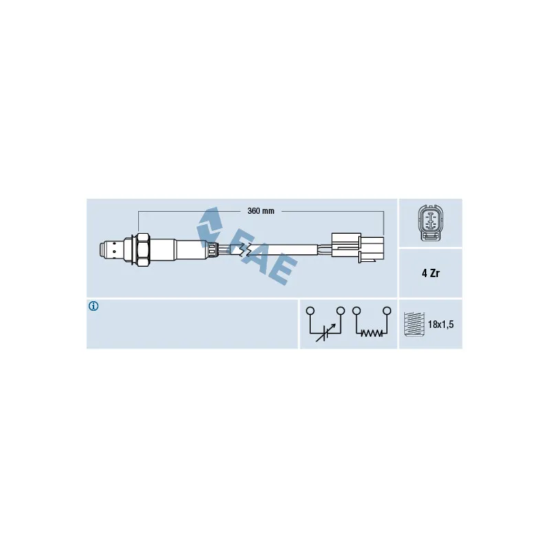 Sonde lambda FAE 77375