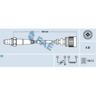 Sonde lambda FAE 77376
