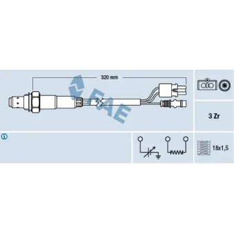 Sonde lambda FAE 77378