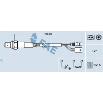 Sonde lambda FAE 77381