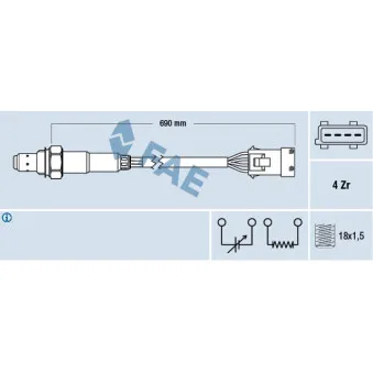 Sonde lambda FAE 77382